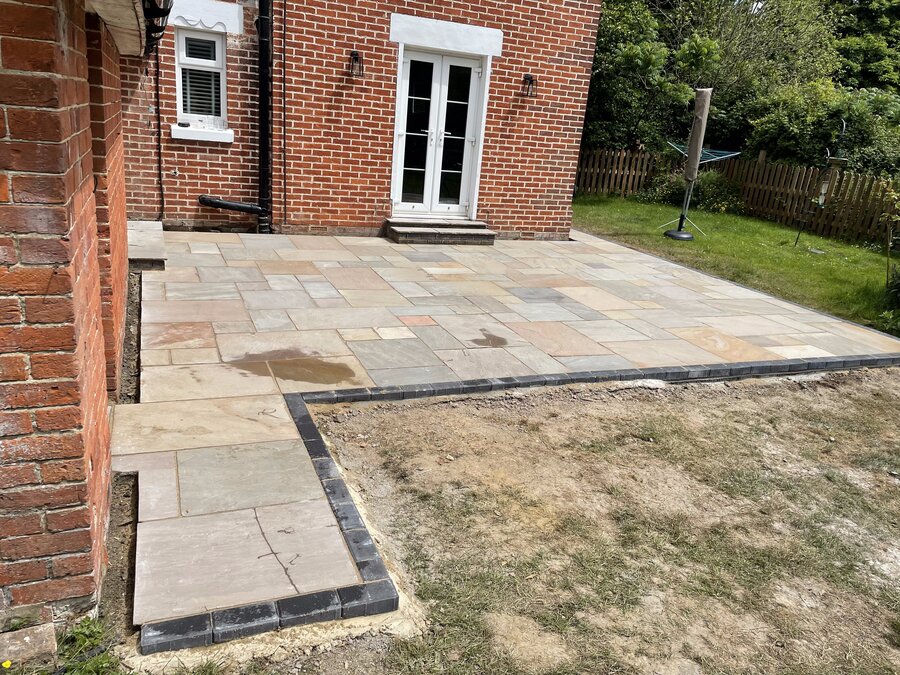 Large finished rear patio