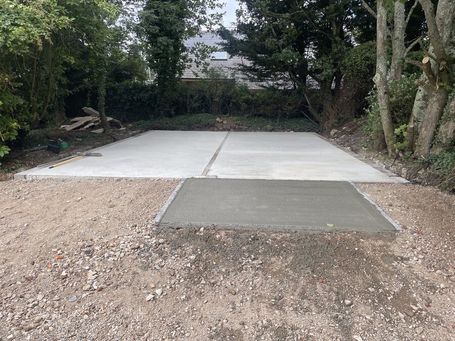 Concrete slab groundworks